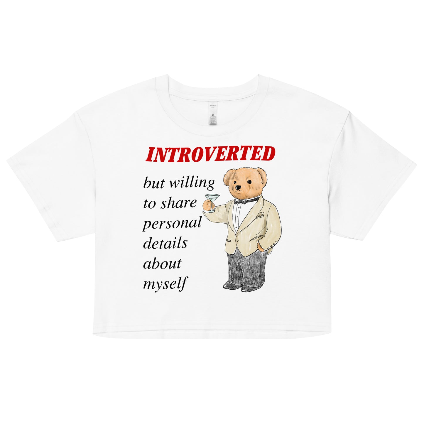 Introverted Women’s crop top