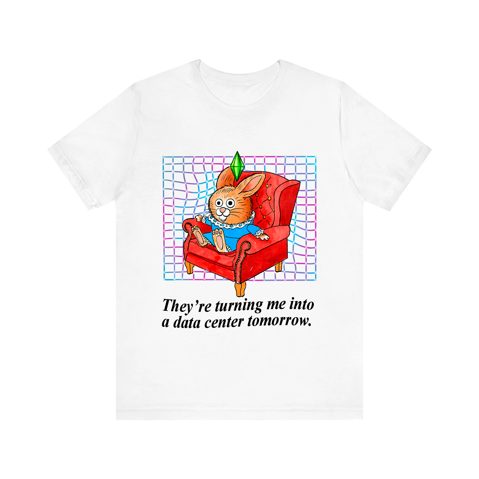 Data Center White Tee