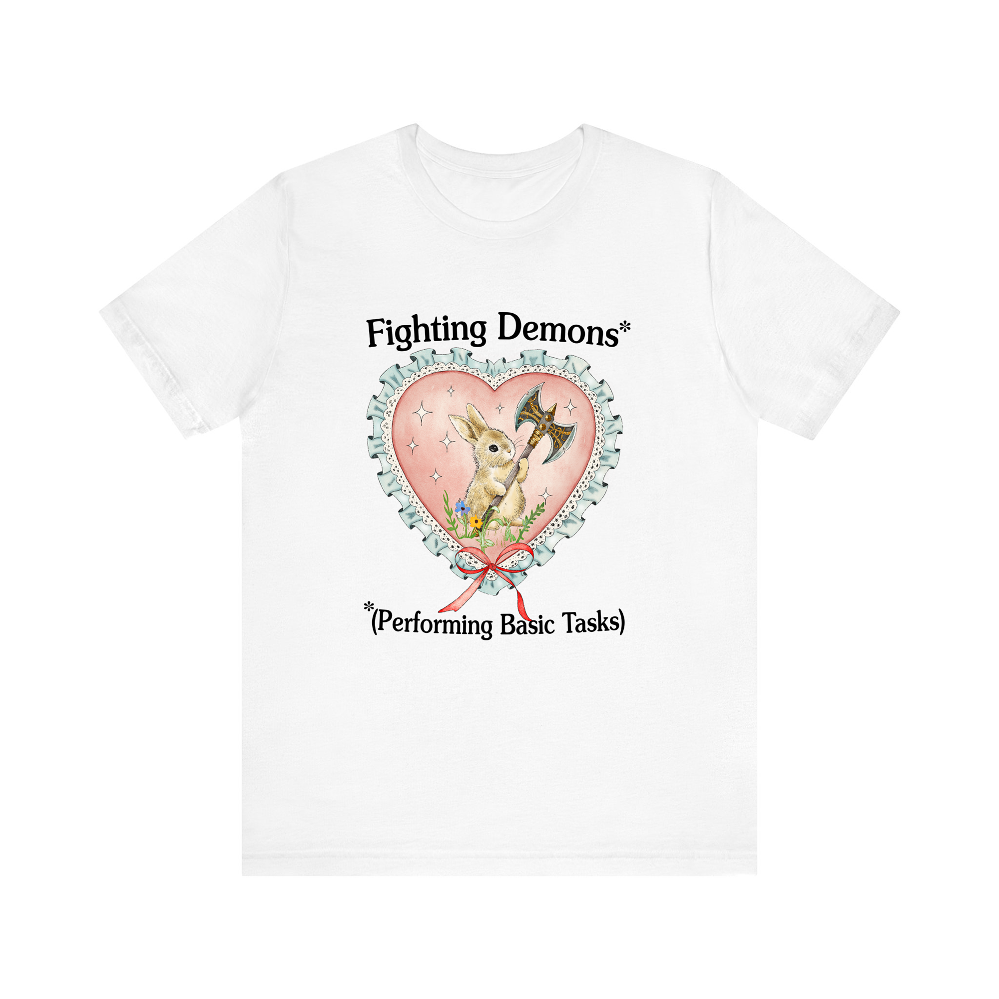 Fighting Demons White Tee