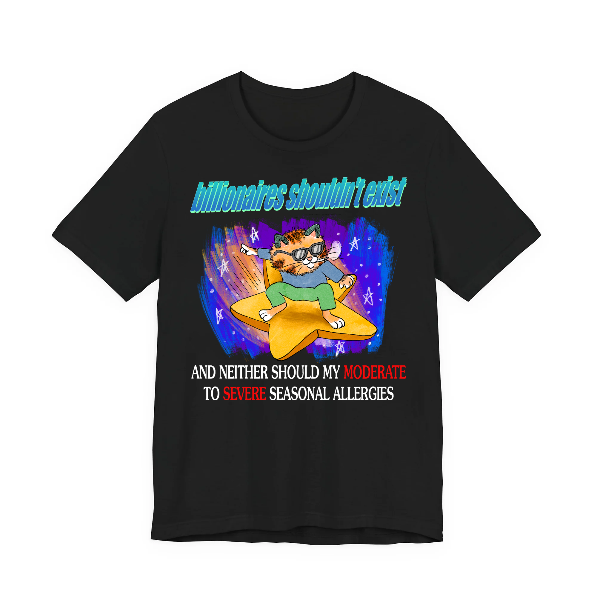 No Billionaires Black Tee