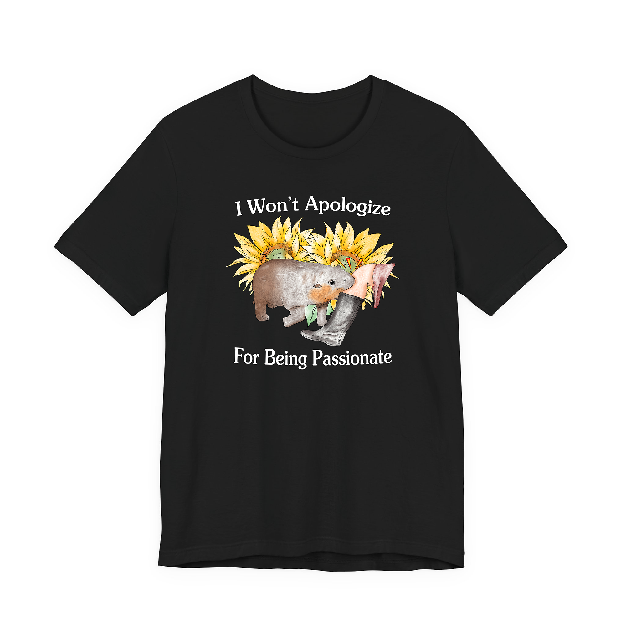 Not Sorry For Passion Black Tee