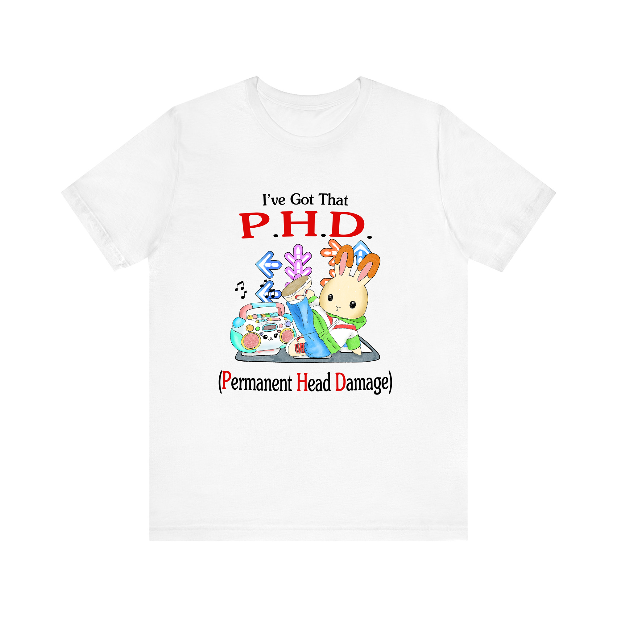 Perm Head Damage White Tee
