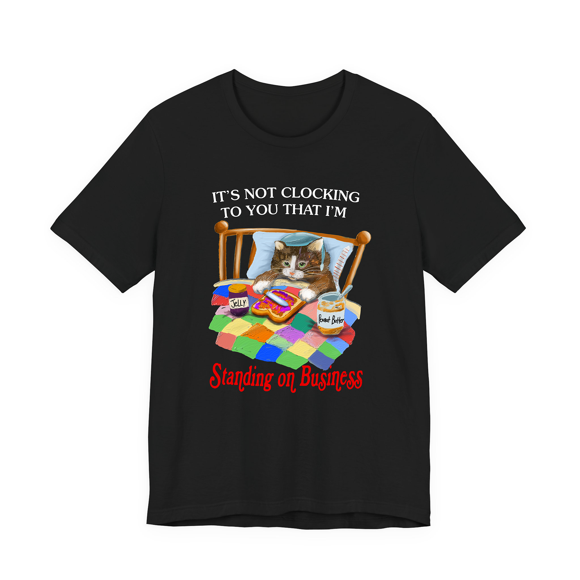 Standing On Business Black Tee