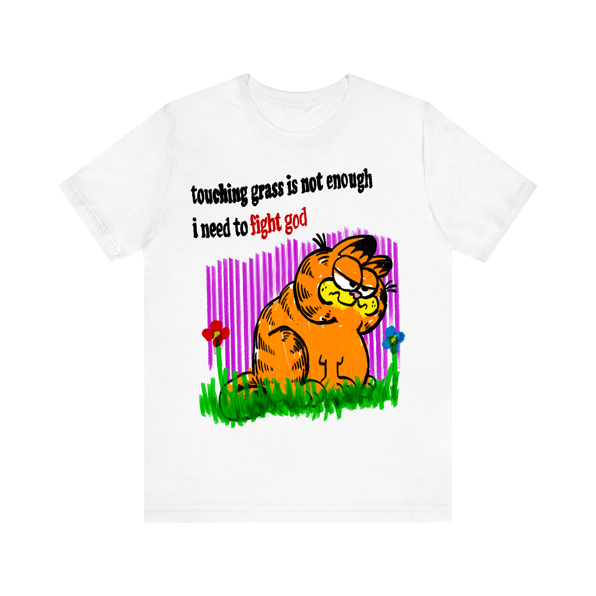 Touch Grass White Tee