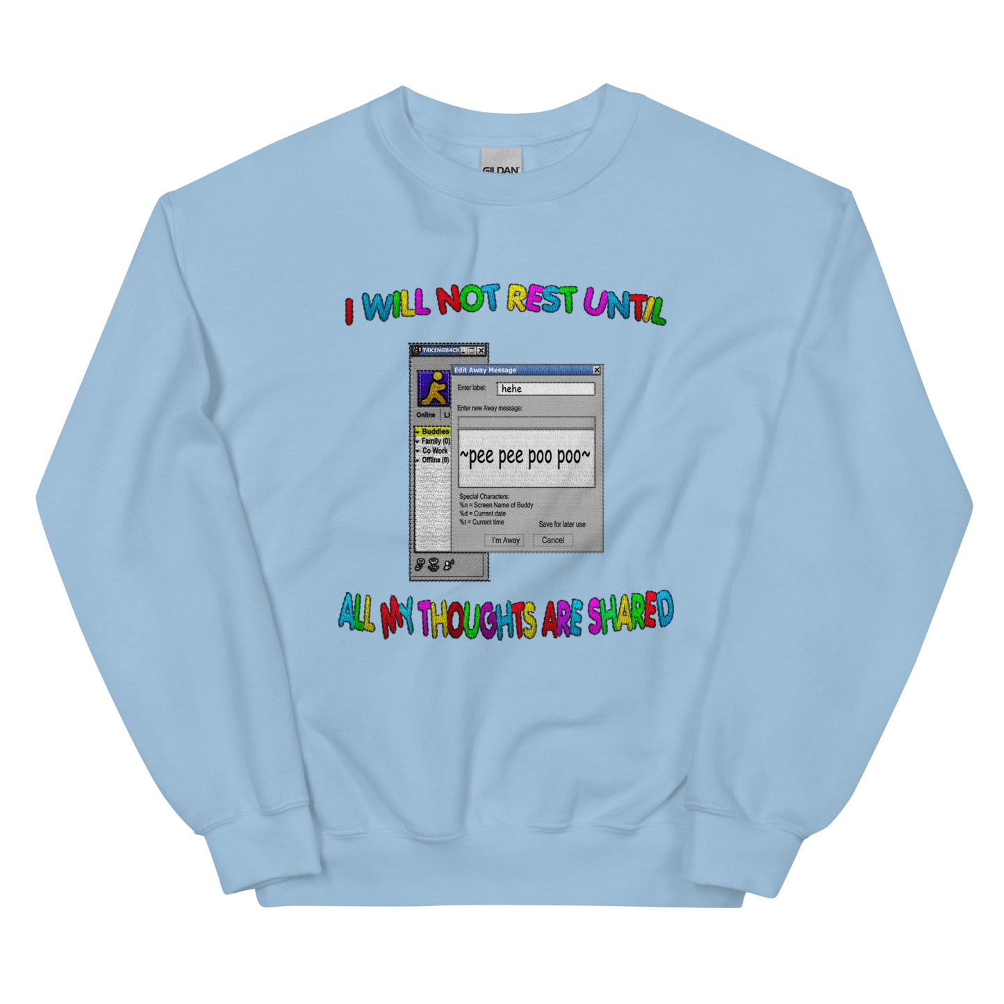 Sharing Thoughts Unisex Sweatshirt (Not Embroidered)