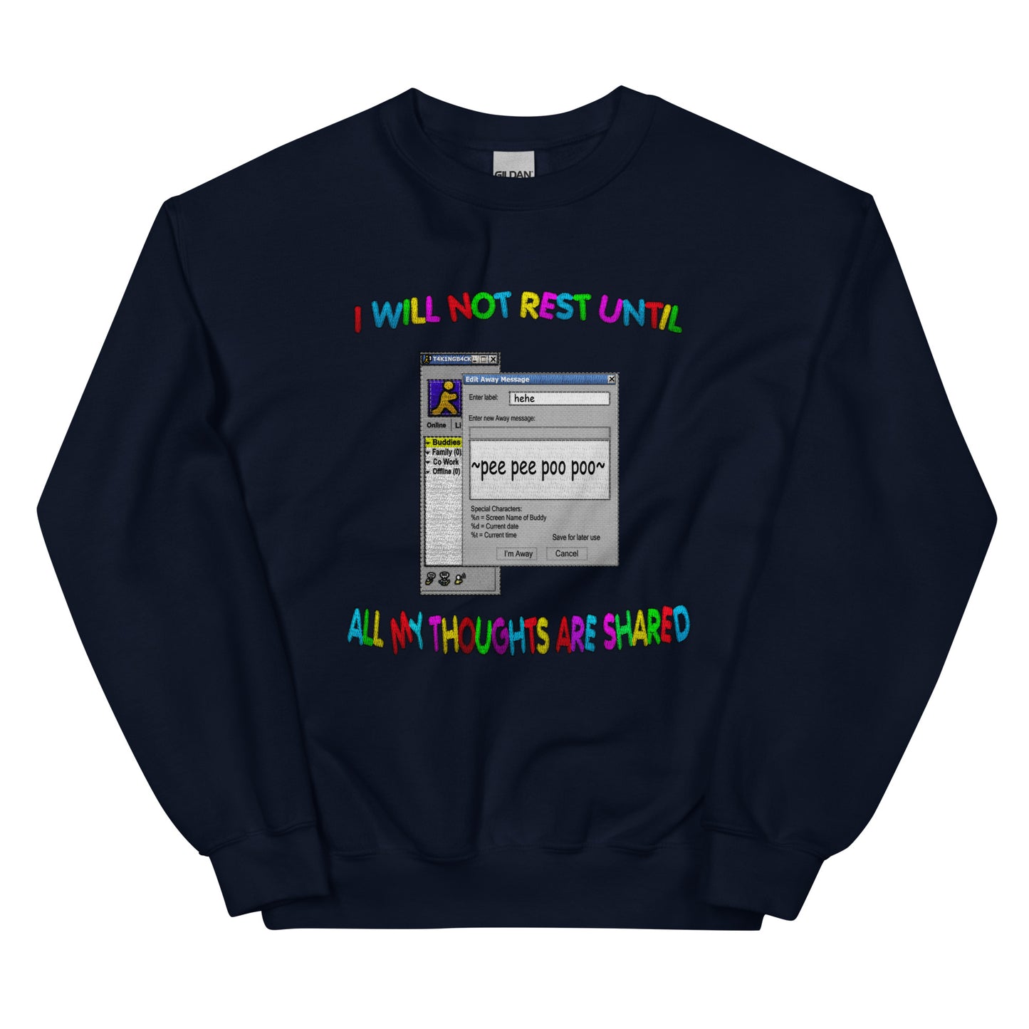 Sharing Thoughts Unisex Sweatshirt (Not Embroidered)