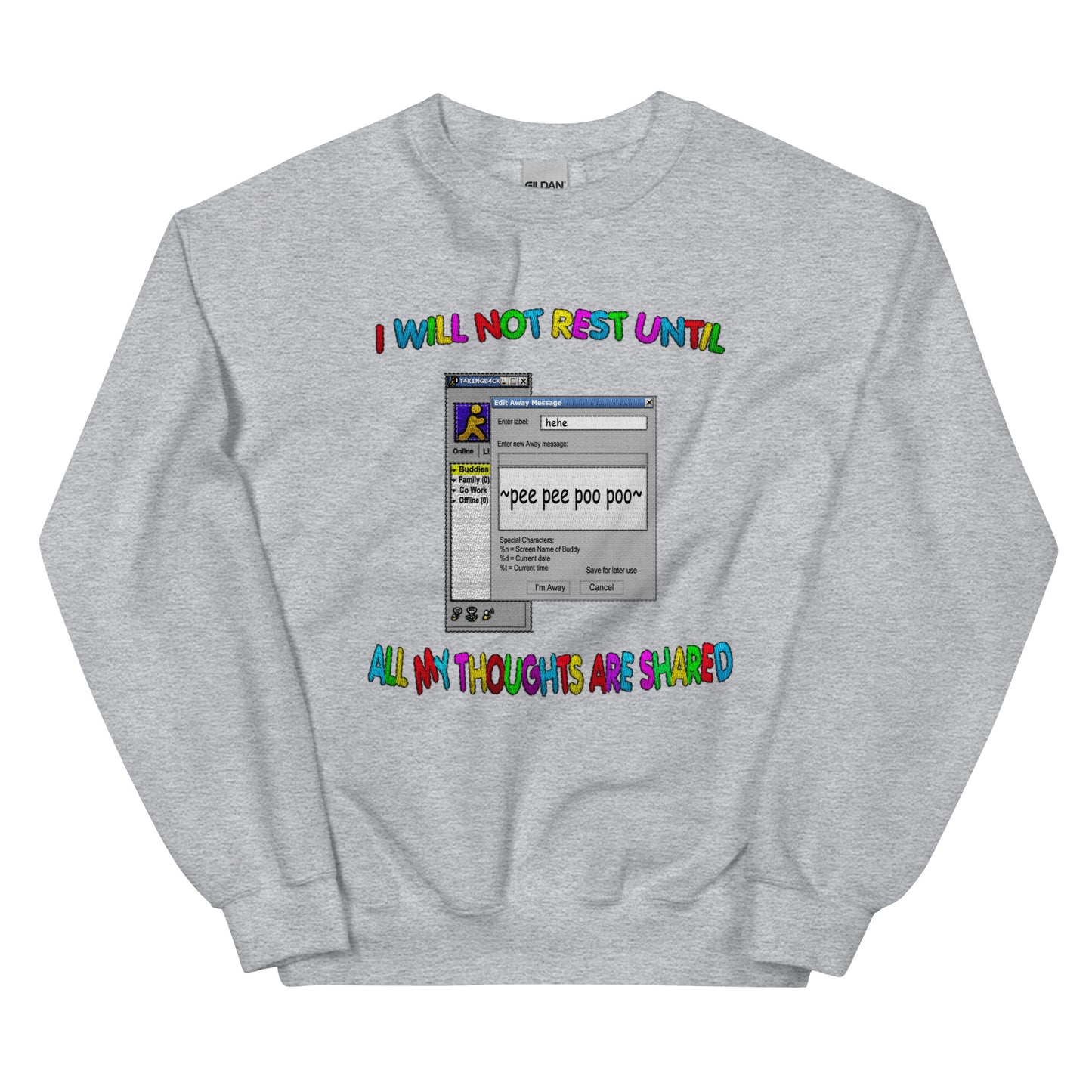 Sharing Thoughts Unisex Sweatshirt (Not Embroidered)