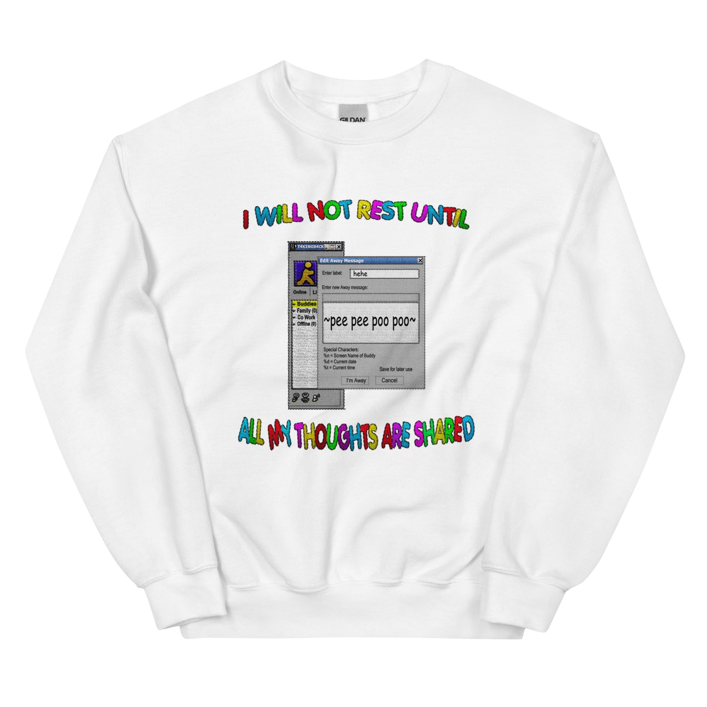 Sharing Thoughts Unisex Sweatshirt (Not Embroidered)