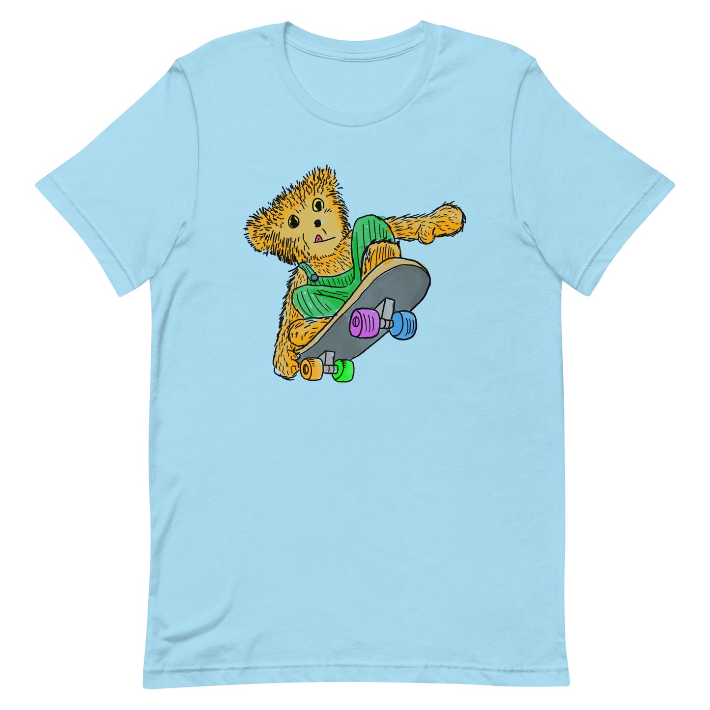 Skateboarding Bear (Bella+Canvas 3001 shirt) Unisex t-shirt