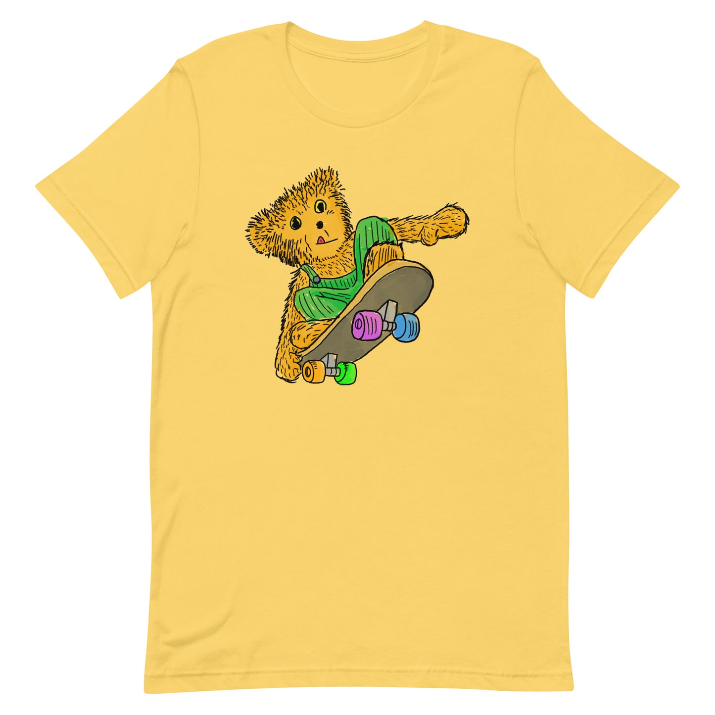 Skateboarding Bear (Bella+Canvas 3001 shirt) Unisex t-shirt