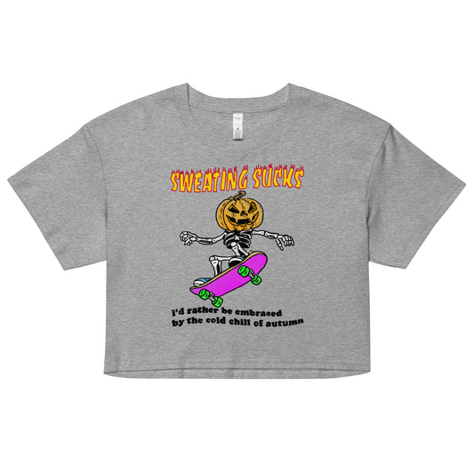 Sweating Sucks (light version) Women’s crop top