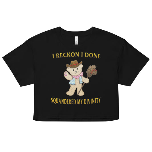 Squandered Divinity (Not Embroidered) Women’s crop top