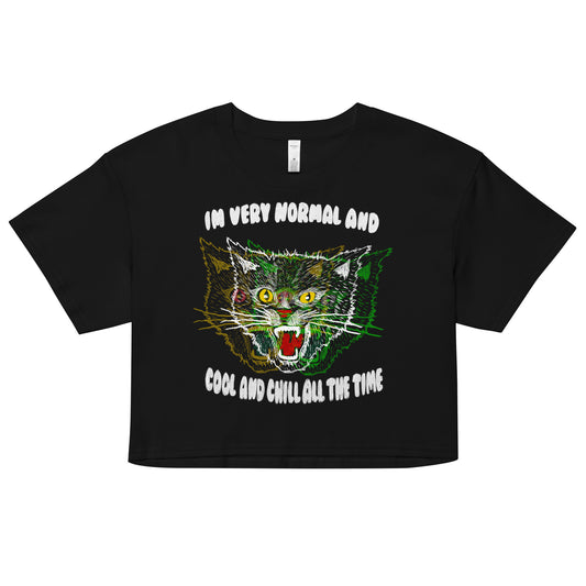 Very Normal Women’s crop top (Black Only)