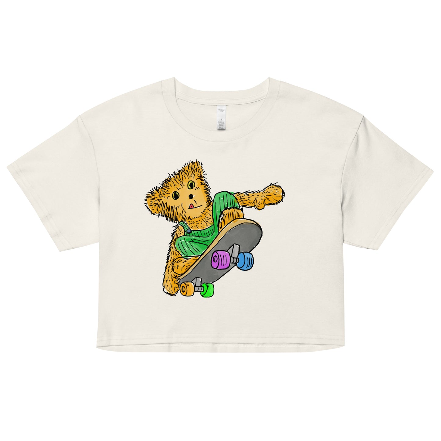 Skateboarding Bear Women’s crop top