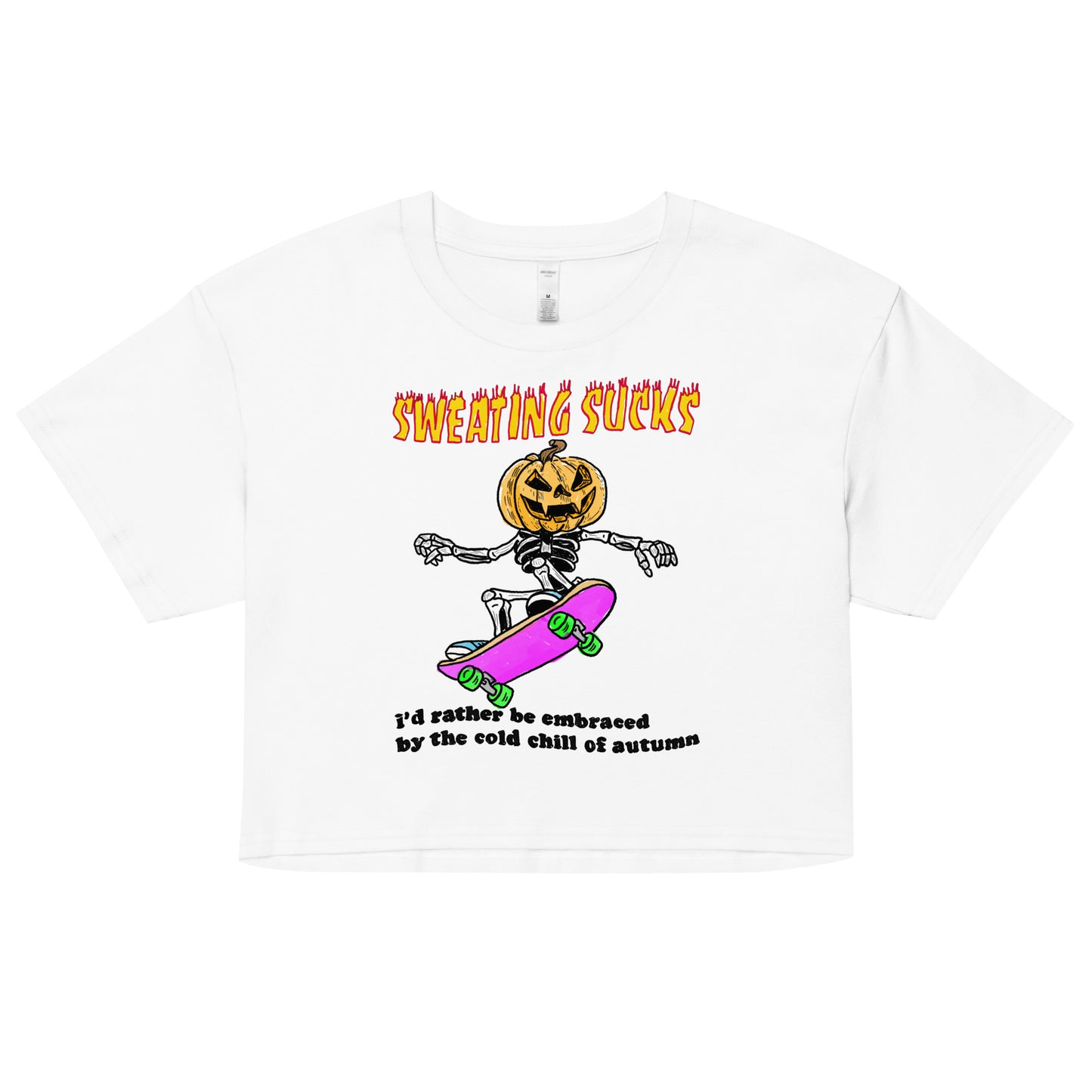 Sweating Sucks (light version) Women’s crop top