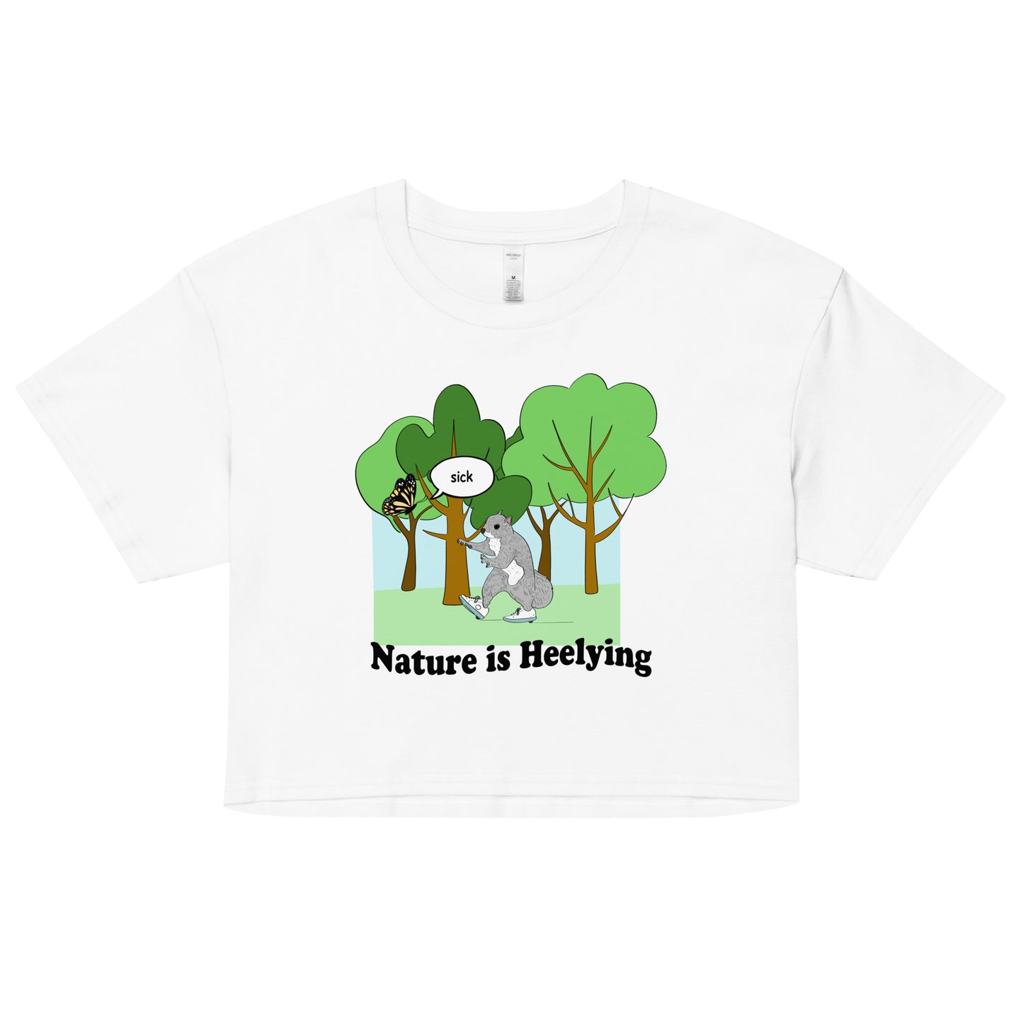 Nature is Heelying Women’s crop top